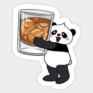 Drinking Dandy Panda with Whiskey Sticker